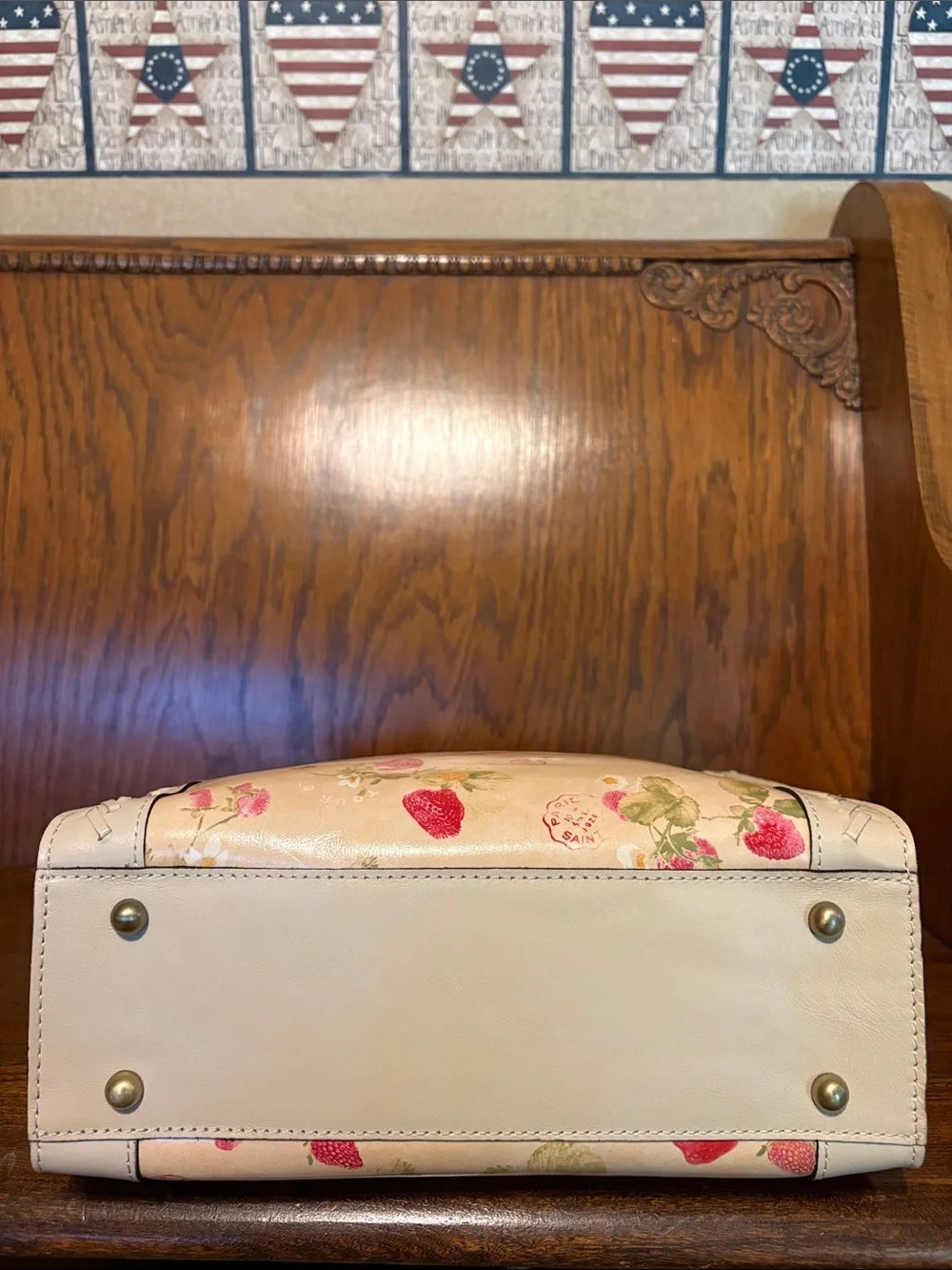 NWT-Patricia Nash-SET-Curry Tote, Fira Frame Wallet & Bag Charm-Strawberry-$337